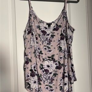 Torrid Floral Camisole in Light Purple and Dark Purple